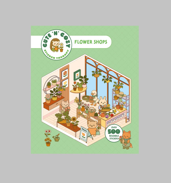 Cute 'n' Cozy Sticker Therapy: Flower Shop