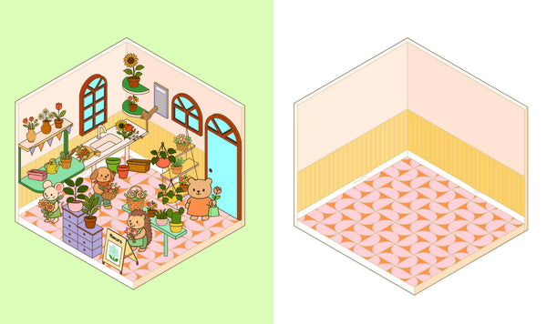 Cute 'n' Cozy Sticker Therapy: Flower Shop