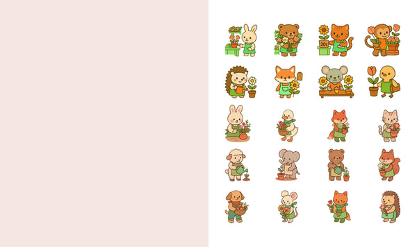 Cute 'n' Cozy Sticker Therapy: Flower Shop