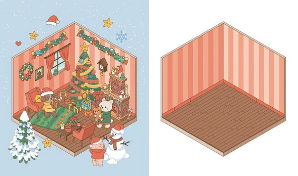 Cute 'n' Cozy Sticker Therapy: Christmas