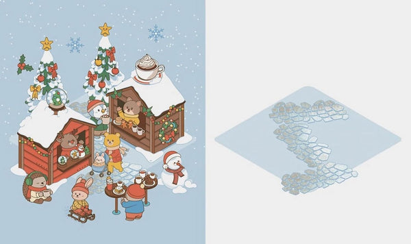 Cute 'n' Cozy Sticker Therapy: Christmas