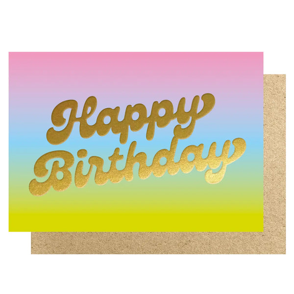 Happy Birthday Rainbow Ombre