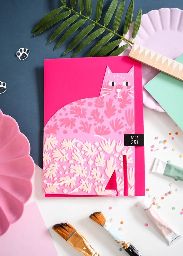 Catisse Cat Cut Out Card