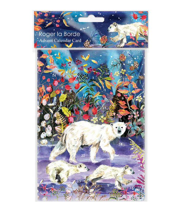 Aurora Bears Advent Calendar Card