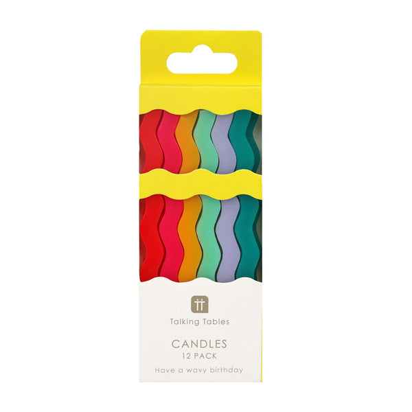 Wavy Tall Birthday Candles