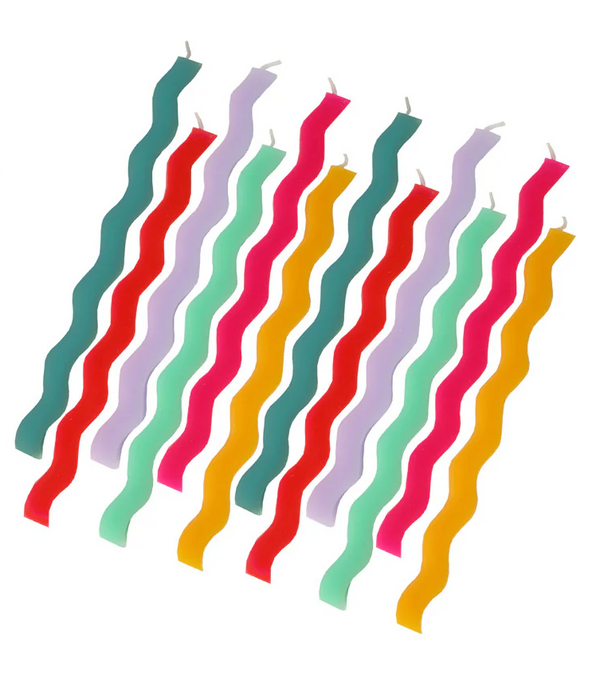 Wavy Tall Birthday Candles