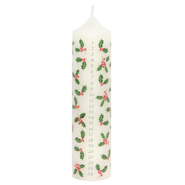 Holly Advent Candle