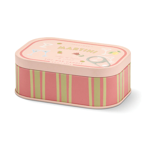 Martini Tin Candle - Lemon and Violet