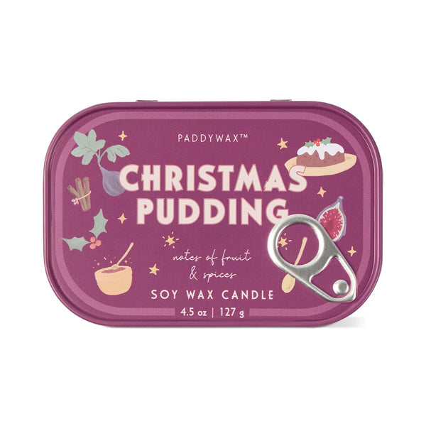 Christmas Pudding Tin Candle