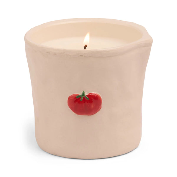 Tomato Embossed Ceramic Candle - Heirloom Tomato