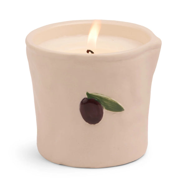 Olive Embossed Ceramic Candle - Fig & Olive by Paddywax