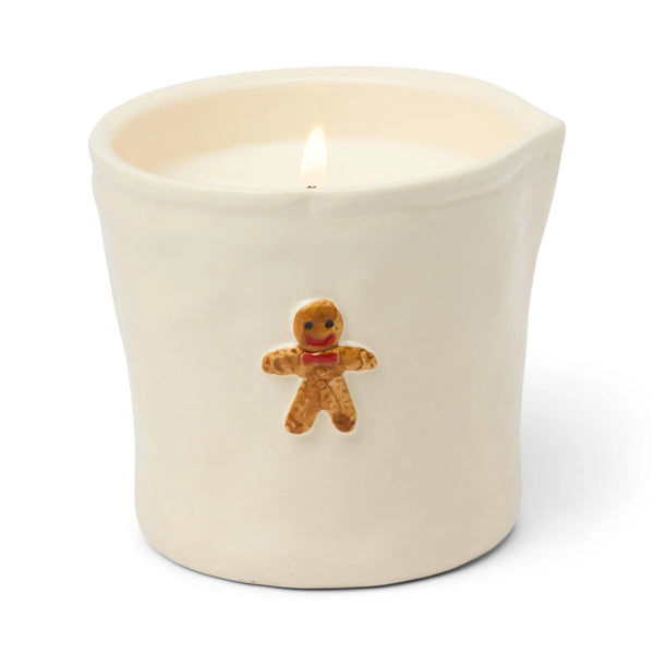 Embossed Ceramic Candle - Gingerbread