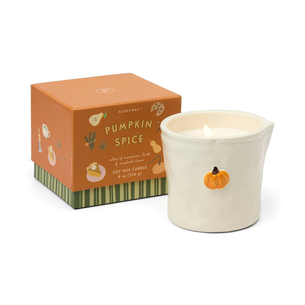 Embossed Ceramic Candle - Pumpkin Spice