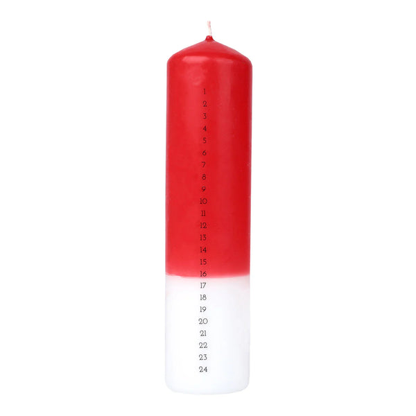Fun Guy Santa Advent Pillar Candle