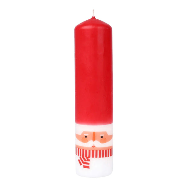 Fun Guy Santa Advent Pillar Candle