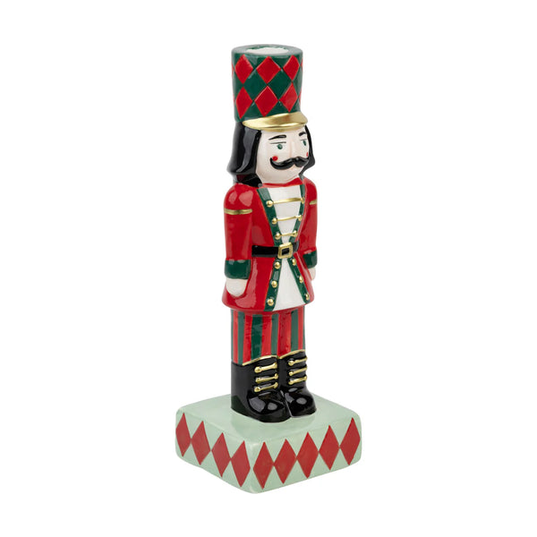 Nutcracker Ceramic Candle Holder