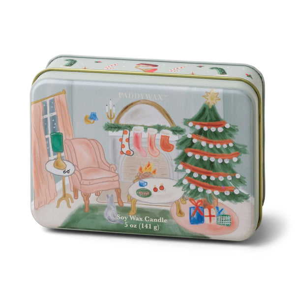 Christmas Candle Tin - Persimmon & Chestnut