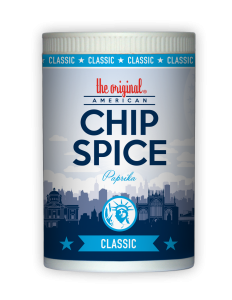 A tub of the classic original American Chip Spice with paprika