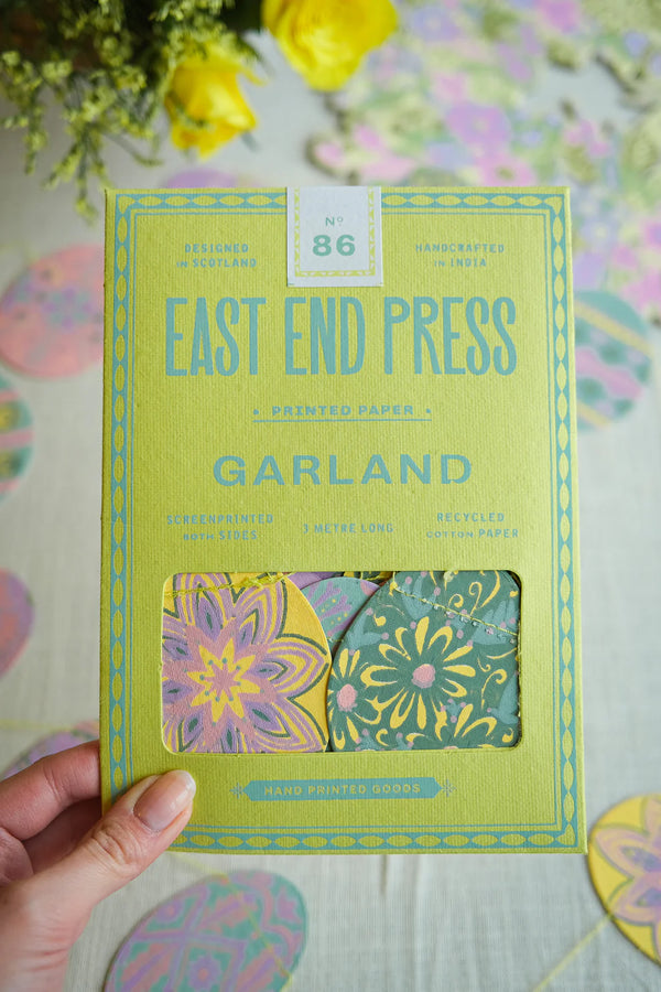Egg Hunt Screenprinted Paper Garland