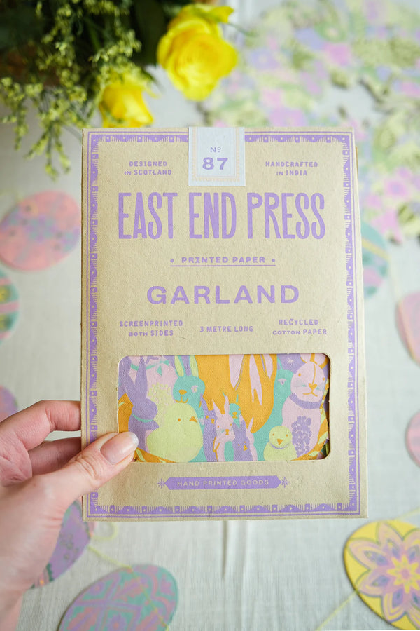 Easter Screenprinted Paper Garland