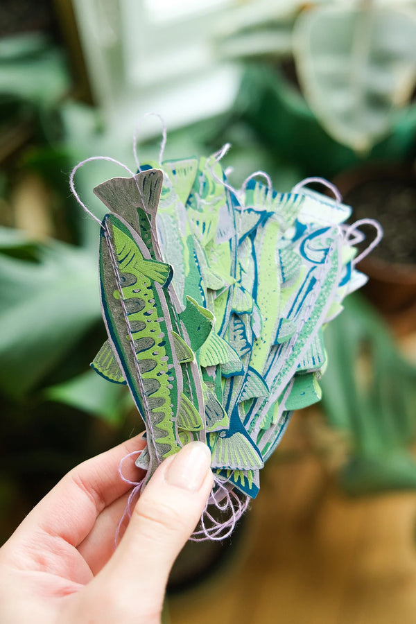 Tasty Anchovies Screenprinted Paper Garland