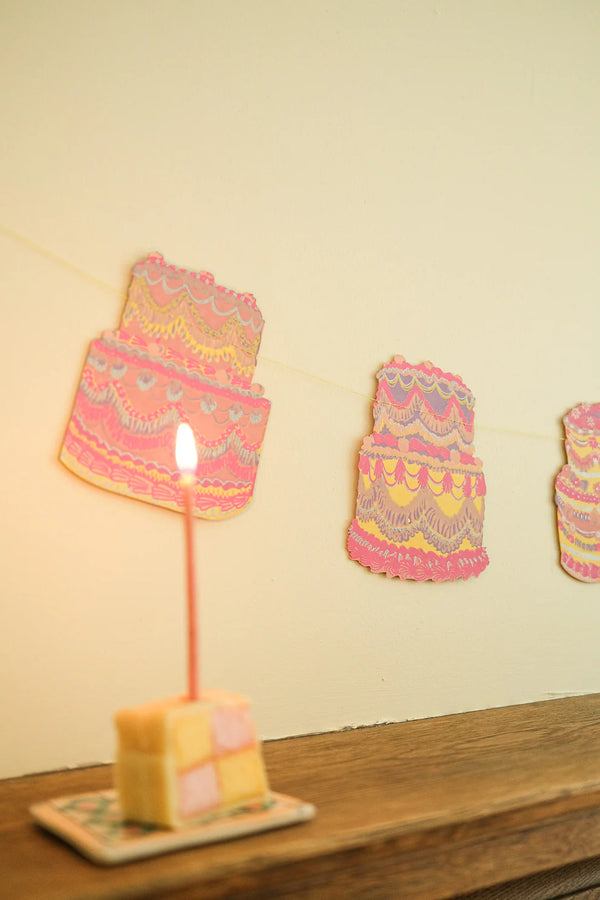 Celebration Cakes Screenprinted Paper Garland