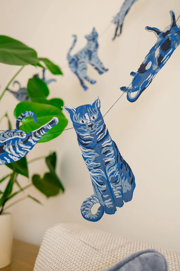 Alley Cats Screenprinted Paper Garland