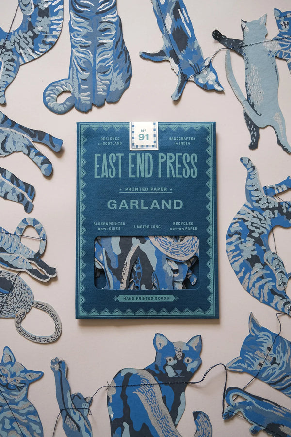 Alley Cats Screenprinted Paper Garland