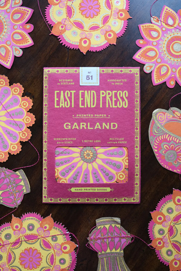 Diwali Screenprinted Paper Garland