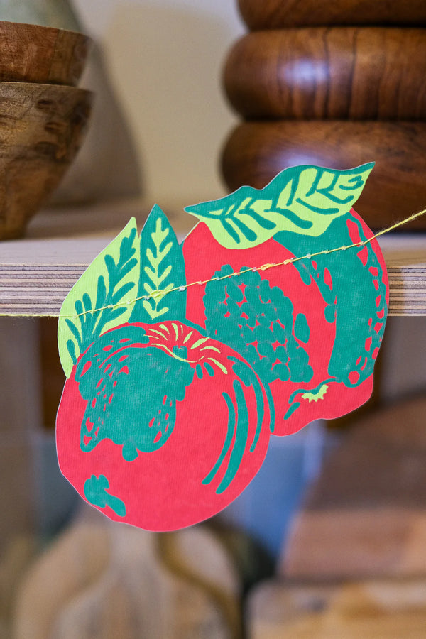 Fruit Screenprinted Paper Garland