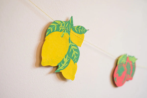 Fruit Screenprinted Paper Garland