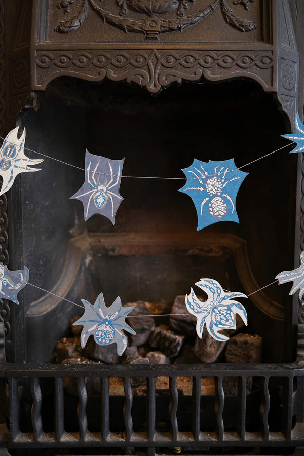 Creeping Spider Screenprinted Paper Garland
