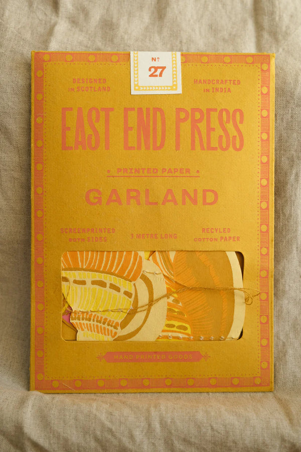 Shells Screenprinted Paper Garland by East End Press