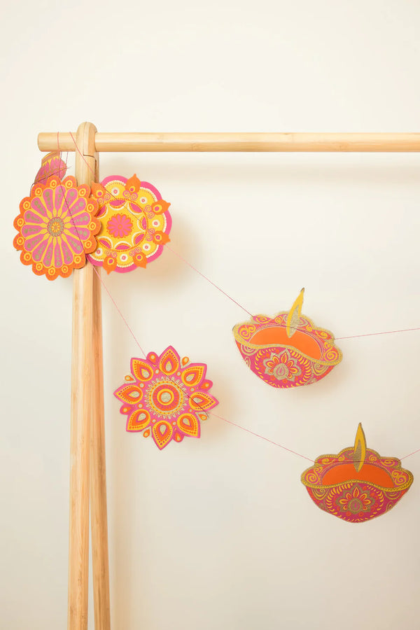 Diwali Screenprinted Paper Garland