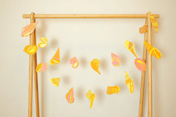 Shells Screenprinted Paper Garland by East End Press