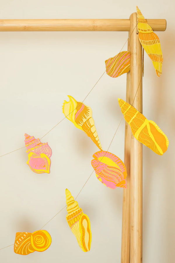 Shells Screenprinted Paper Garland by East End Press