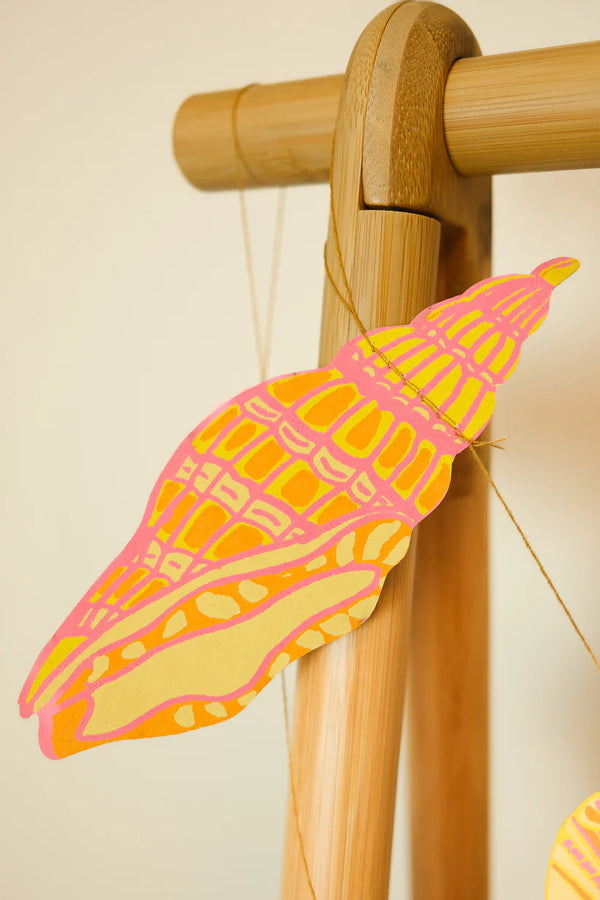 Shells Screenprinted Paper Garland by East End Press