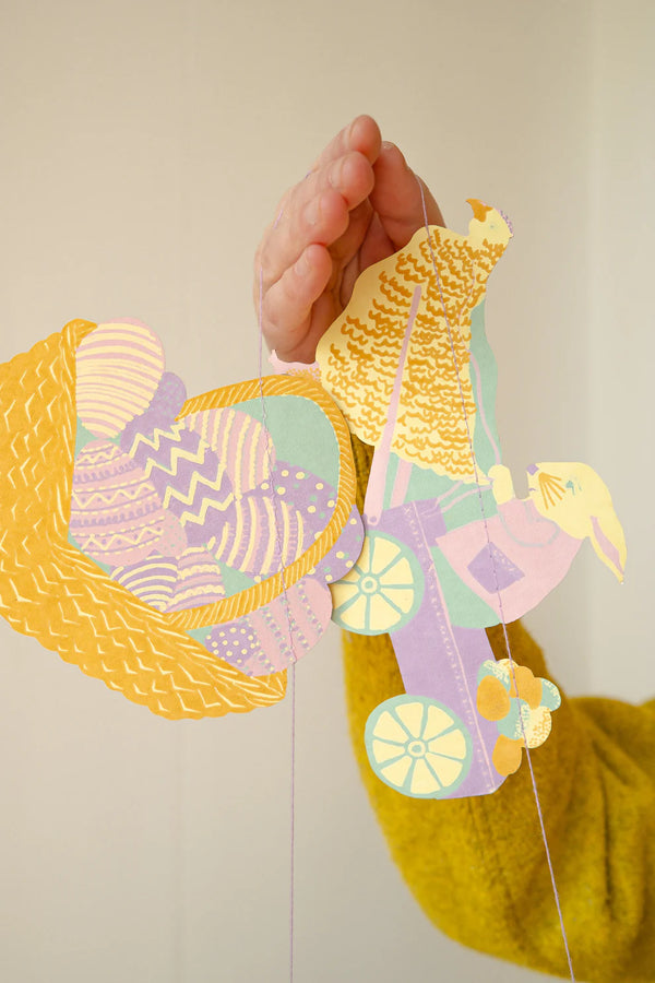 Easter Screenprinted Paper Garland
