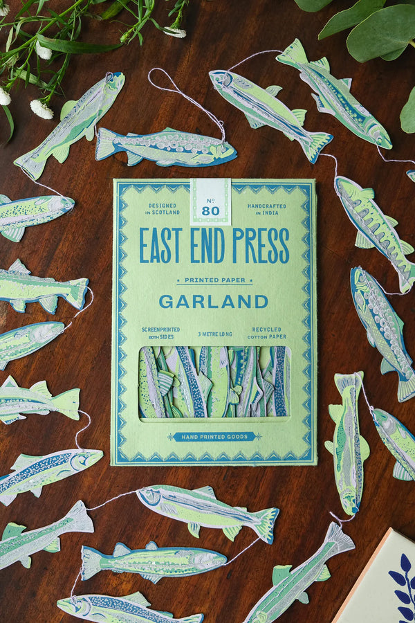 Tasty Anchovies Screenprinted Paper Garland