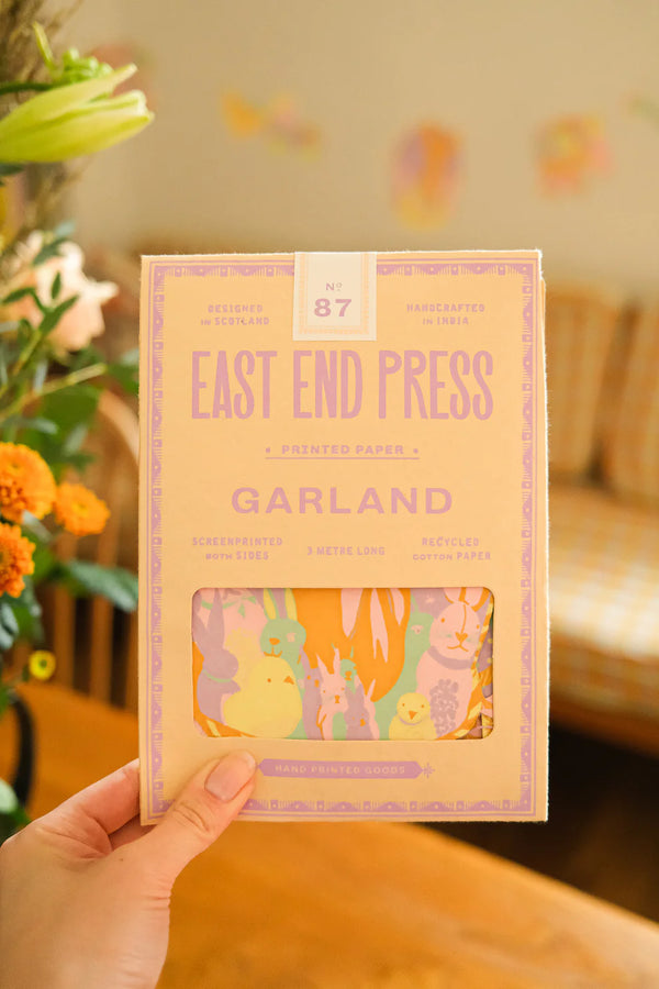 Easter Screenprinted Paper Garland