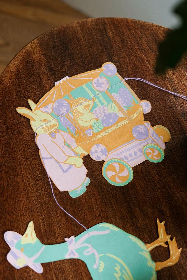 Easter Screenprinted Paper Garland