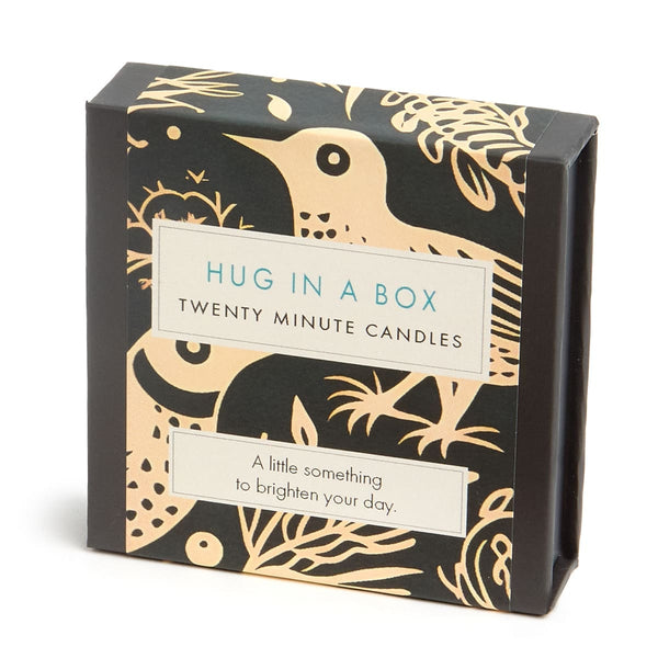 Hug in a Box - 12 Twenty-Minute Candles and Ceramic Candle Holder