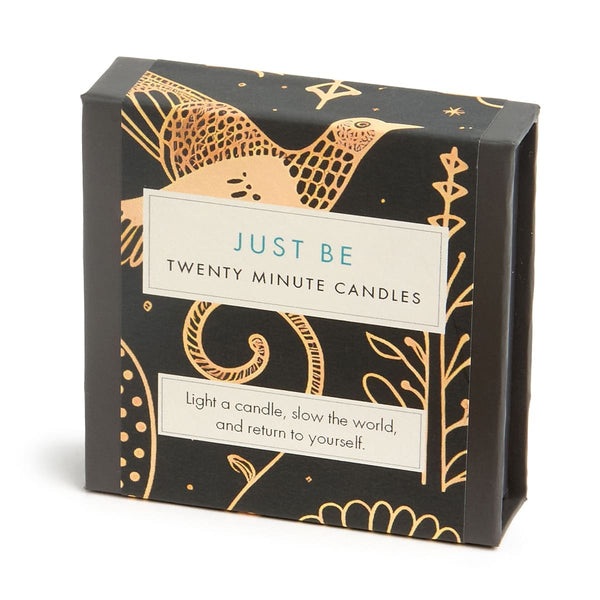 Just Be - 12 Twenty-Minute Candles and Ceramic Candle Holder