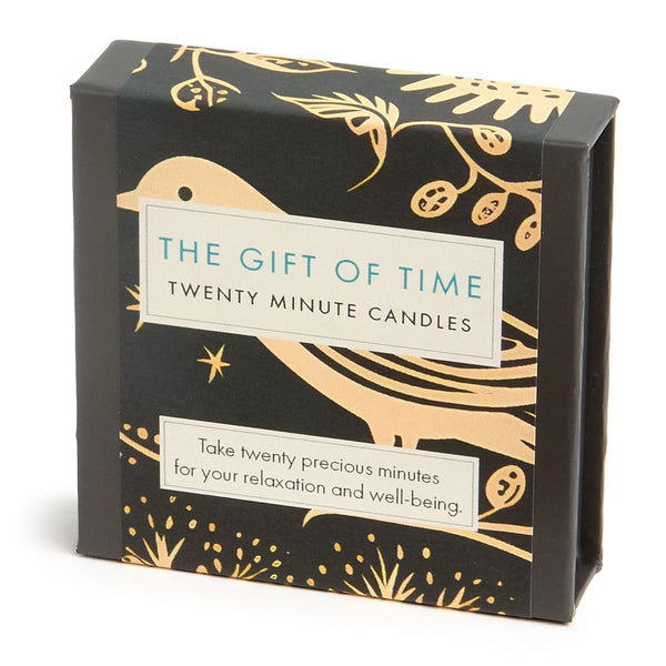The Gift of Time - 12 Twenty-Minute Candles and Ceramic Candle Holder