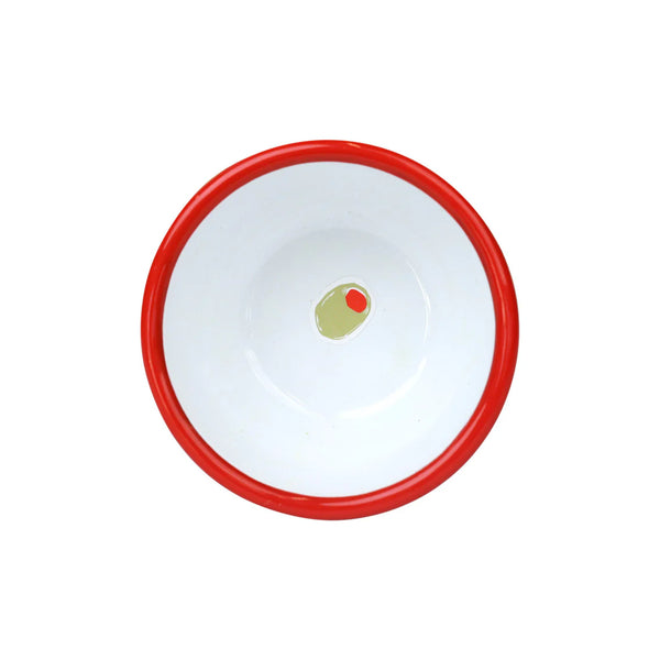 Olive Enamel Bowl by Talking Tables