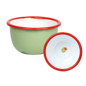 Olive Enamel Bowl by Talking Tables