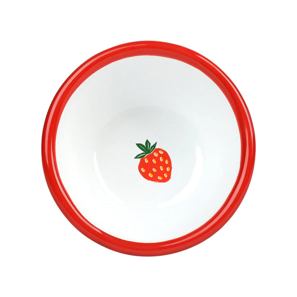 Strawberry Enamel Bowl by Talking Tables