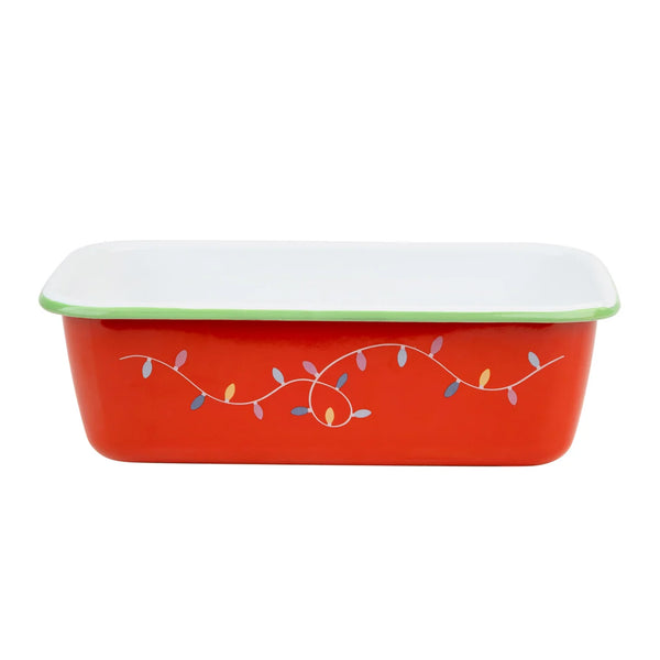 Santa Enamel Christmas Loaf Dish