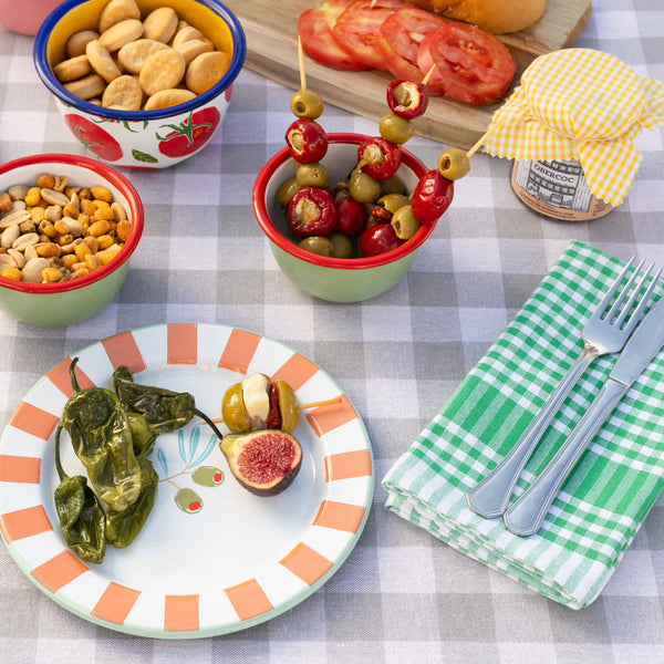 Olive Enamel Plate by Talking Tables