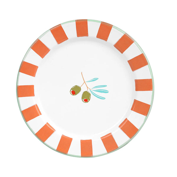 Olive Enamel Plate by Talking Tables